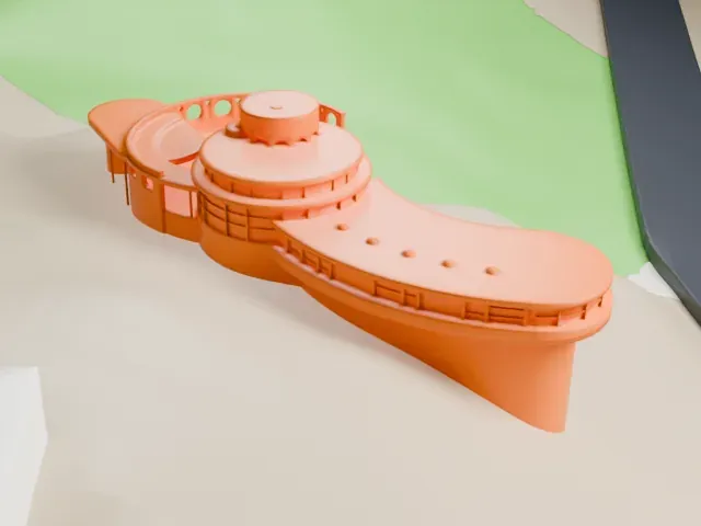 Norman Lykes House model, West view