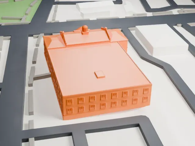 North Hempstead Town Hall model, East view