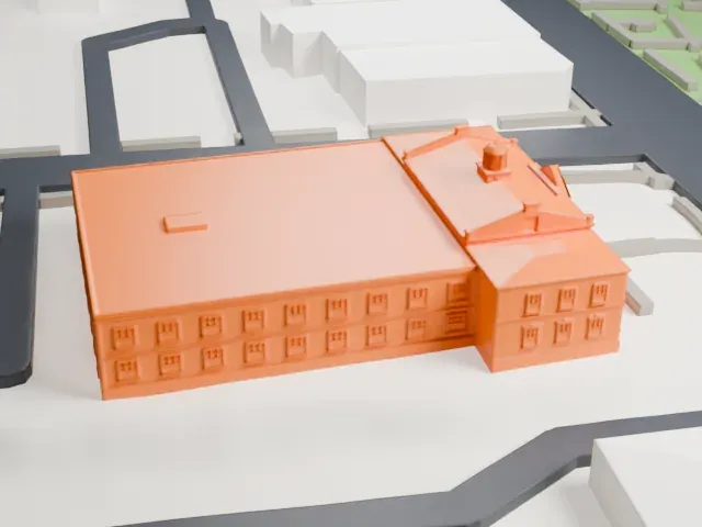 North Hempstead Town Hall model, North view