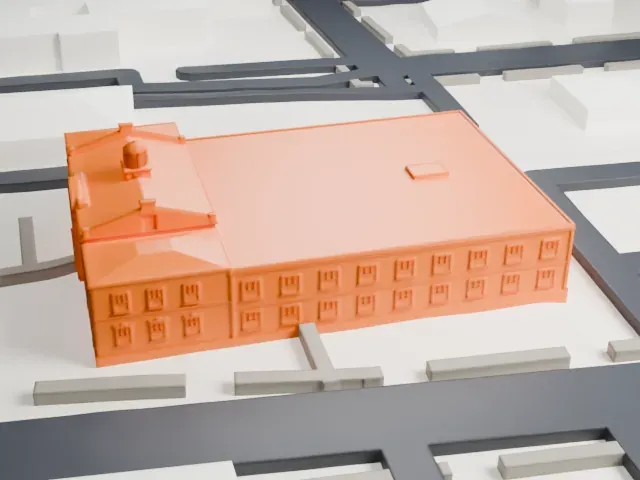 North Hempstead Town Hall model, South view