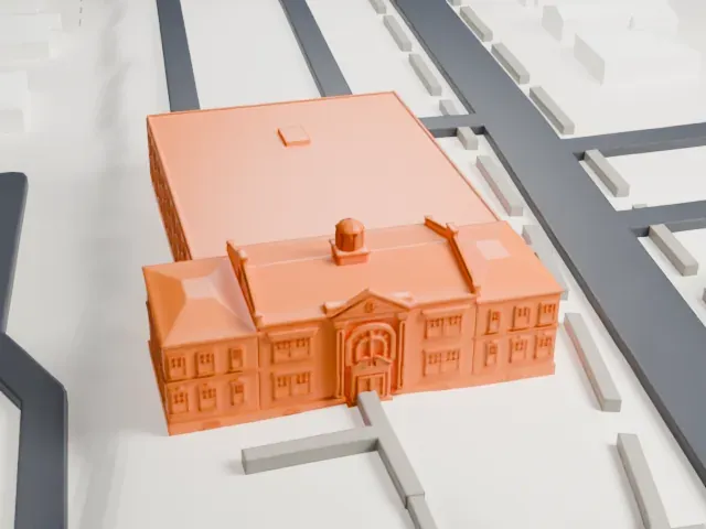 North Hempstead Town Hall model, West view