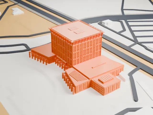 North Las Vegas City Hall model, East view