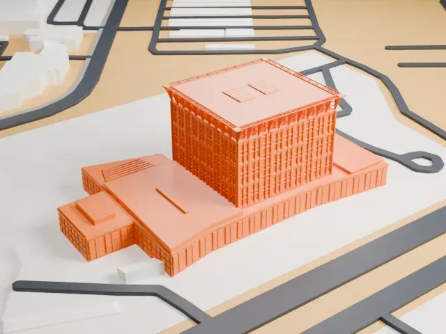 North Las Vegas City Hall model, North view