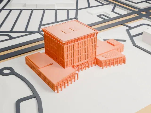 North Las Vegas City Hall model, South view