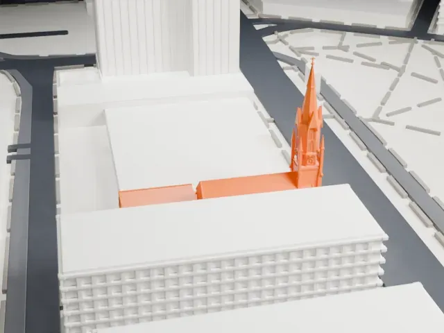 North Reformed Church model, North view