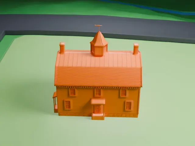 North Salem Town Hall model, North view