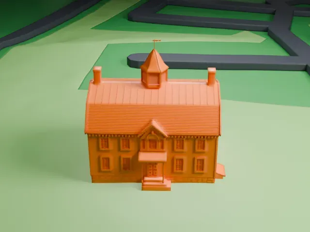 North Salem Town Hall model, South view