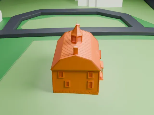 North Salem Town Hall model, West view