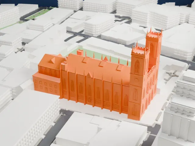 Notre-Dame Basilica Montreal model, North view