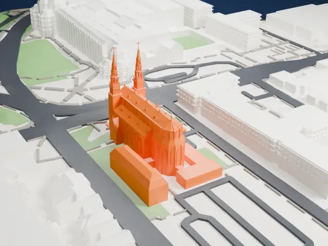 Notre-Dame Cathedral Basilica (Ottawa) model, East view