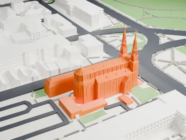 Notre-Dame Cathedral Basilica (Ottawa) model, North view