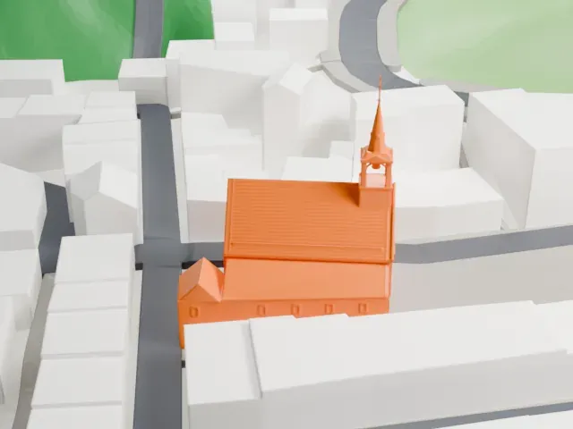 Notre-Dame-des-Victoires Church model, East view