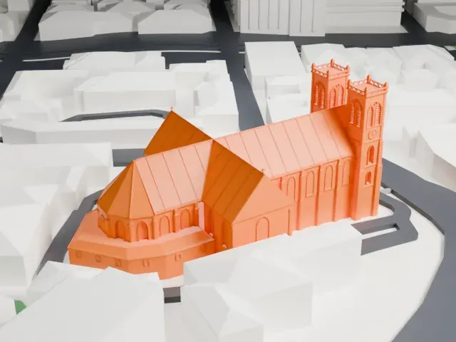 Nouméa Cathedral model, North view