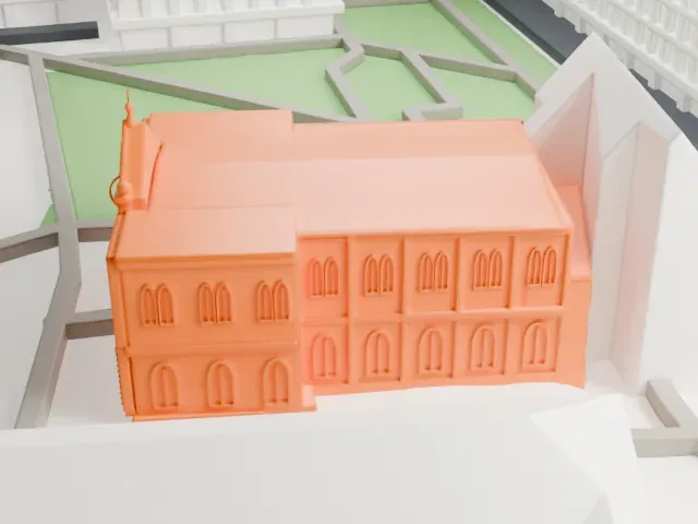 Nożyk Synagogue model, South view