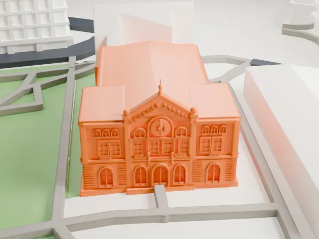 Nożyk Synagogue model, West view