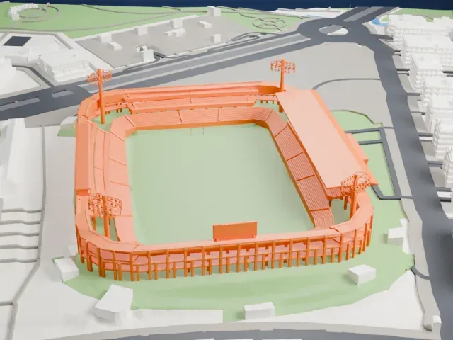Nuevo Estadio de Los Cármenes model, North view