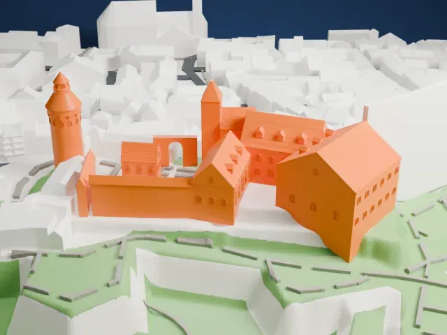 Nuremberg Castle model, North view