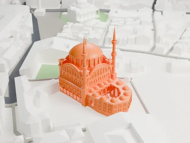 Nuruosmaniye Mosque model, North view