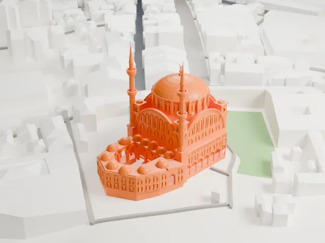 Nuruosmaniye Mosque model, West view