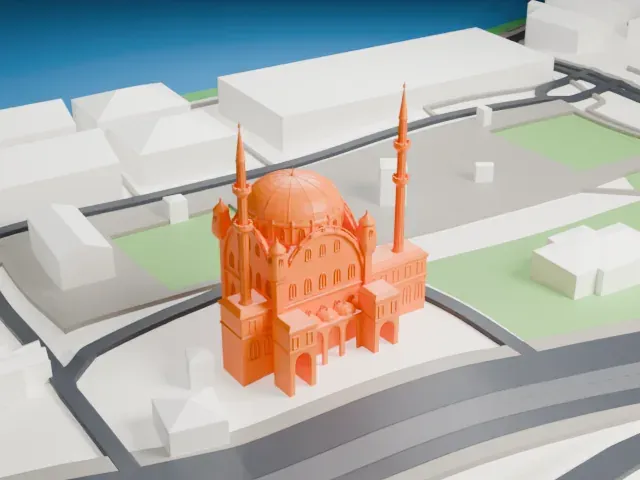 Nusretiye Mosque model, North view