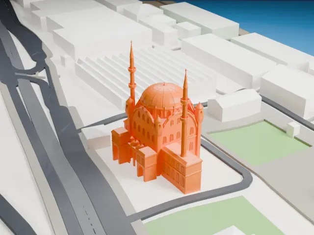 Nusretiye Mosque model, West view