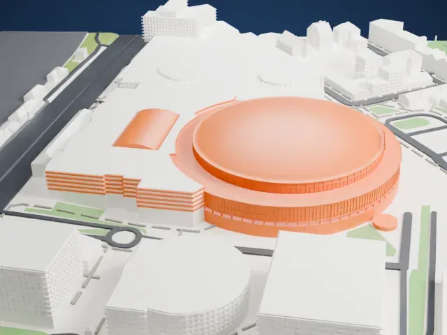 O2 Arena (Prague) model, East view