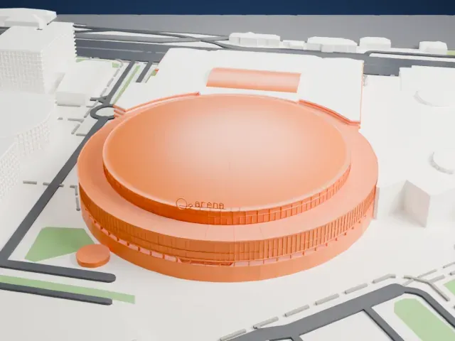 O2 Arena (Prague) model, North view