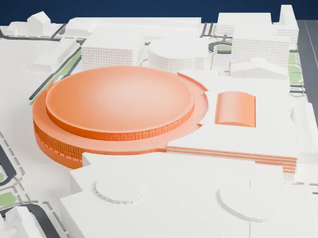 O2 Arena (Prague) model, West view