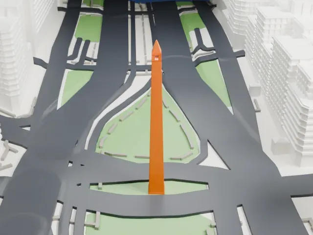 Obelisco model, North view