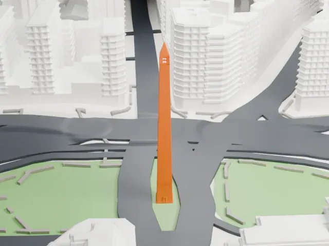 Obelisco model, West view