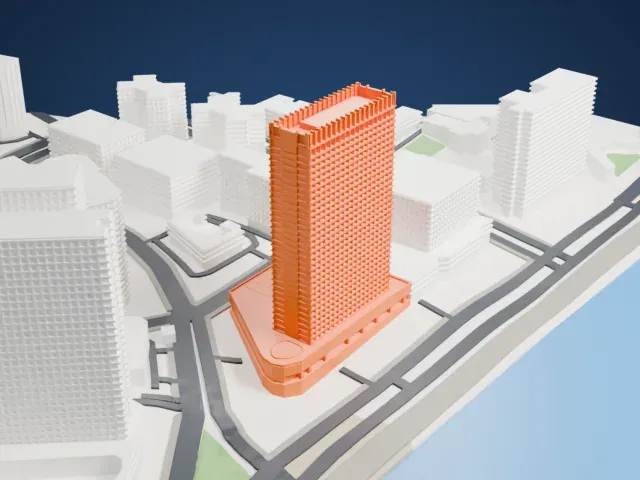 Oberoi Trident model, North view