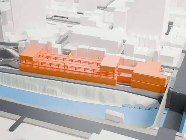 Ochanomizu Station model, North view