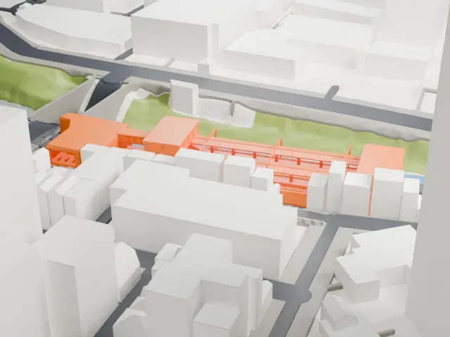 Ochanomizu Station model, South view