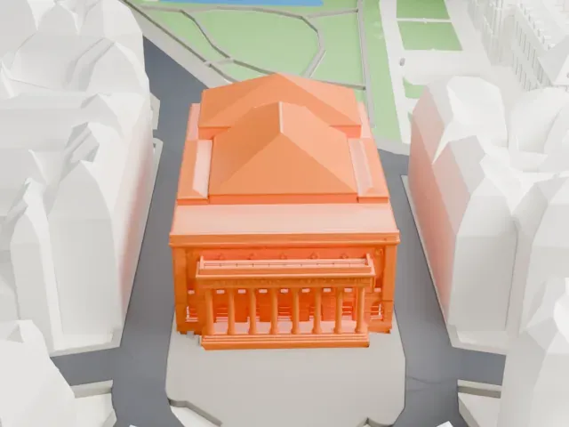 Odéon-Théâtre de l'Europe model, North view