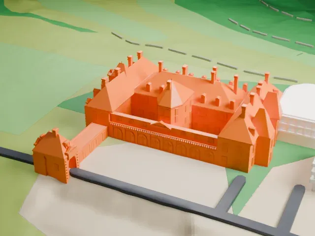 Oheka Castle model, East view