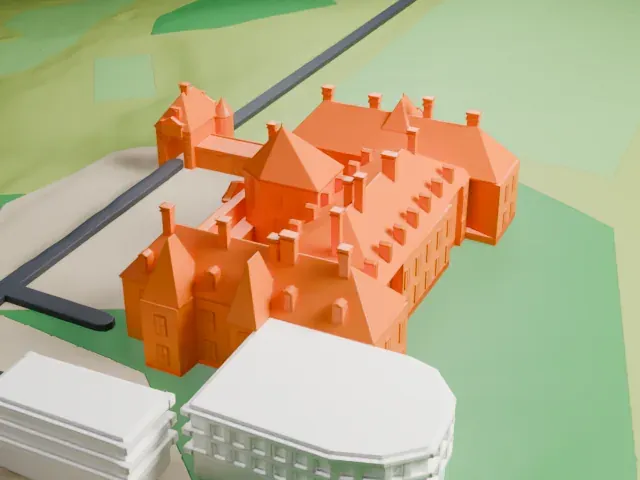 Oheka Castle model, North view