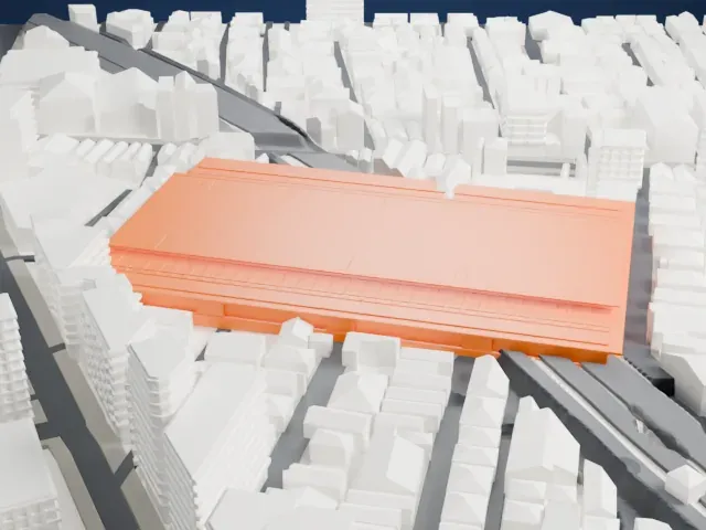 Ōkubo Station (Tokyo) model, South view