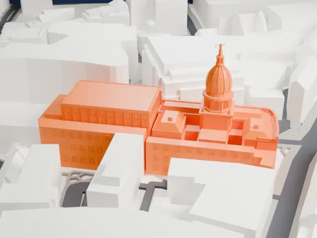 Old Bailey model, East view