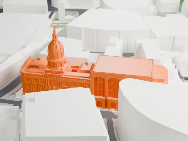 Old Bailey model, West view