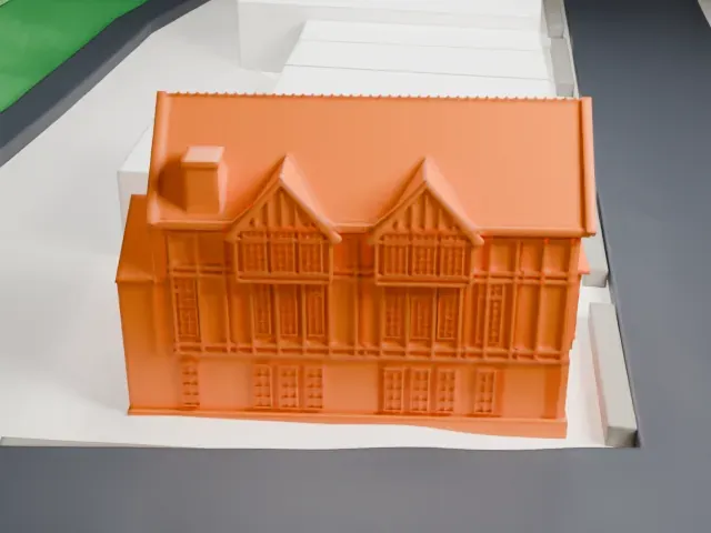 Old Glen Cove Post Office model, West view