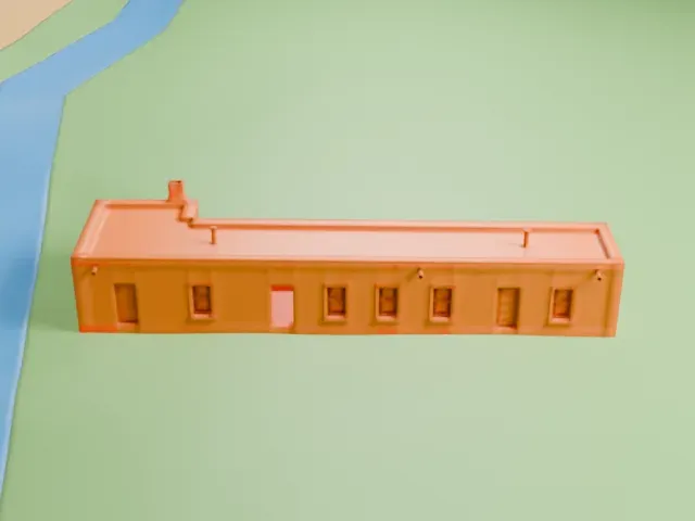 Old Las Vegas Mormon Fort State Historic Park model, East view