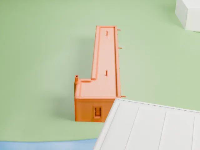 Old Las Vegas Mormon Fort State Historic Park model, South view