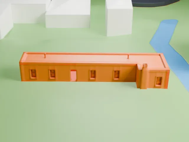 Old Las Vegas Mormon Fort State Historic Park model, West view
