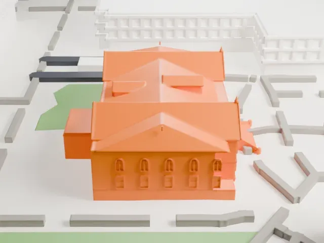 Old Main (ASU) model, East view