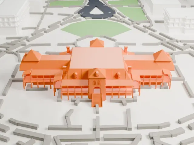 Old Main (University of Arizona) model, East view