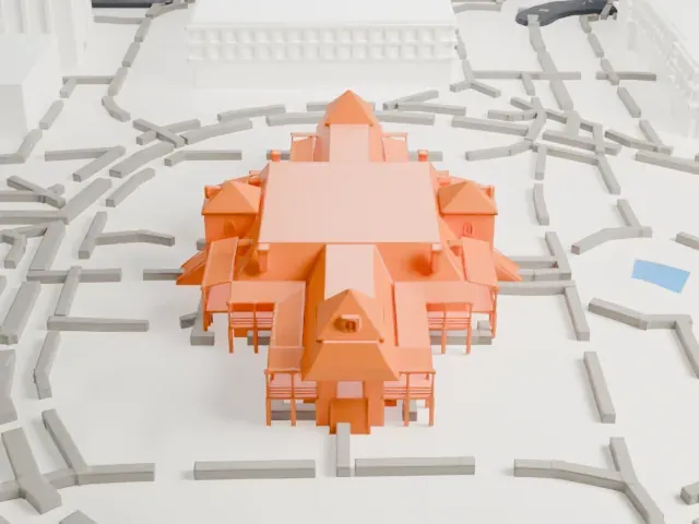 Old Main (University of Arizona) model, North view