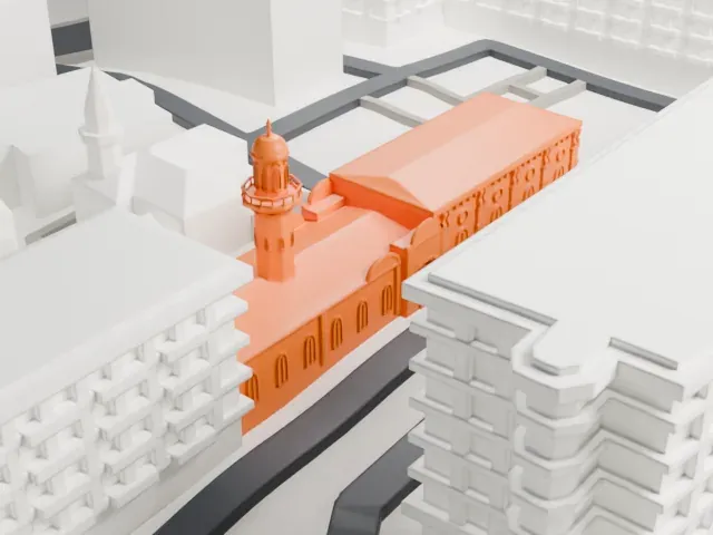 Old Mosque, Moscow model, West view
