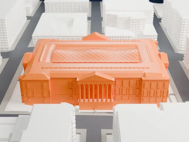 Old Patent Office Building model, North view