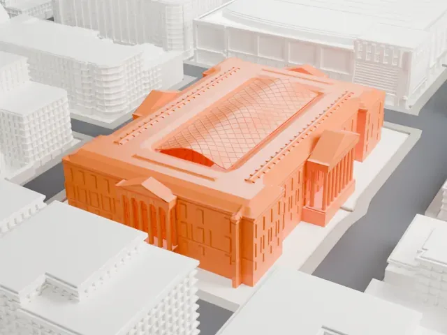 Old Patent Office Building model, West view
