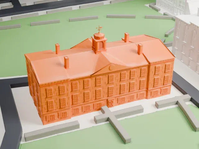 Old Queens model, North view